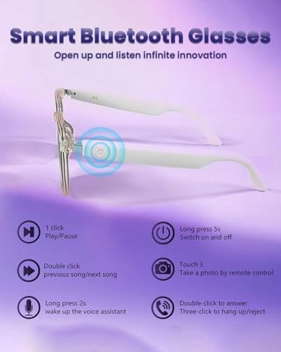 Smart Bluetooth Glasses - Touch Control Voice Control