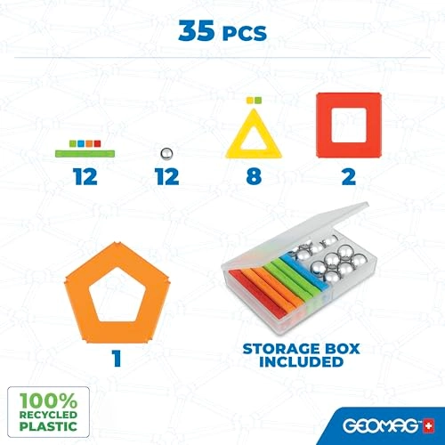 Supercolor Magnetic Constructions - Kid 35 pieces