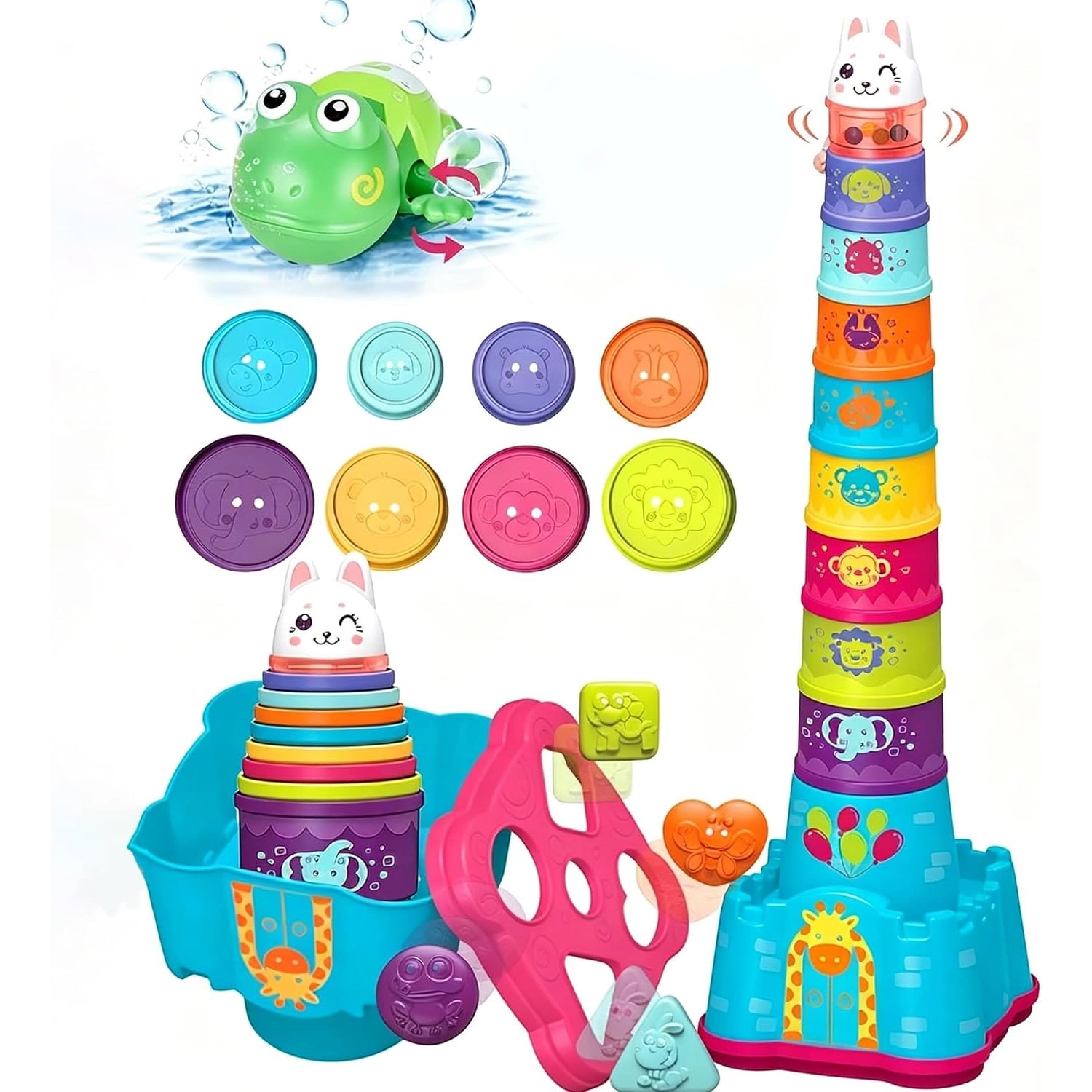 AquaFalcon Baby Stacking Toys - 1-3