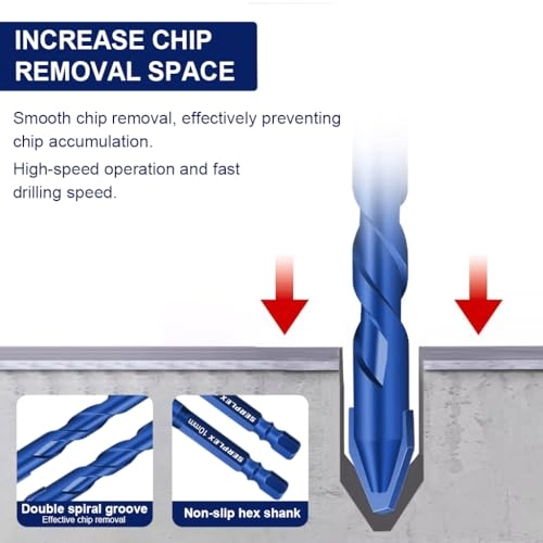 Drill Bits - Cemented Carbide 4Pcs 6mm/8mm/10mm/12mm