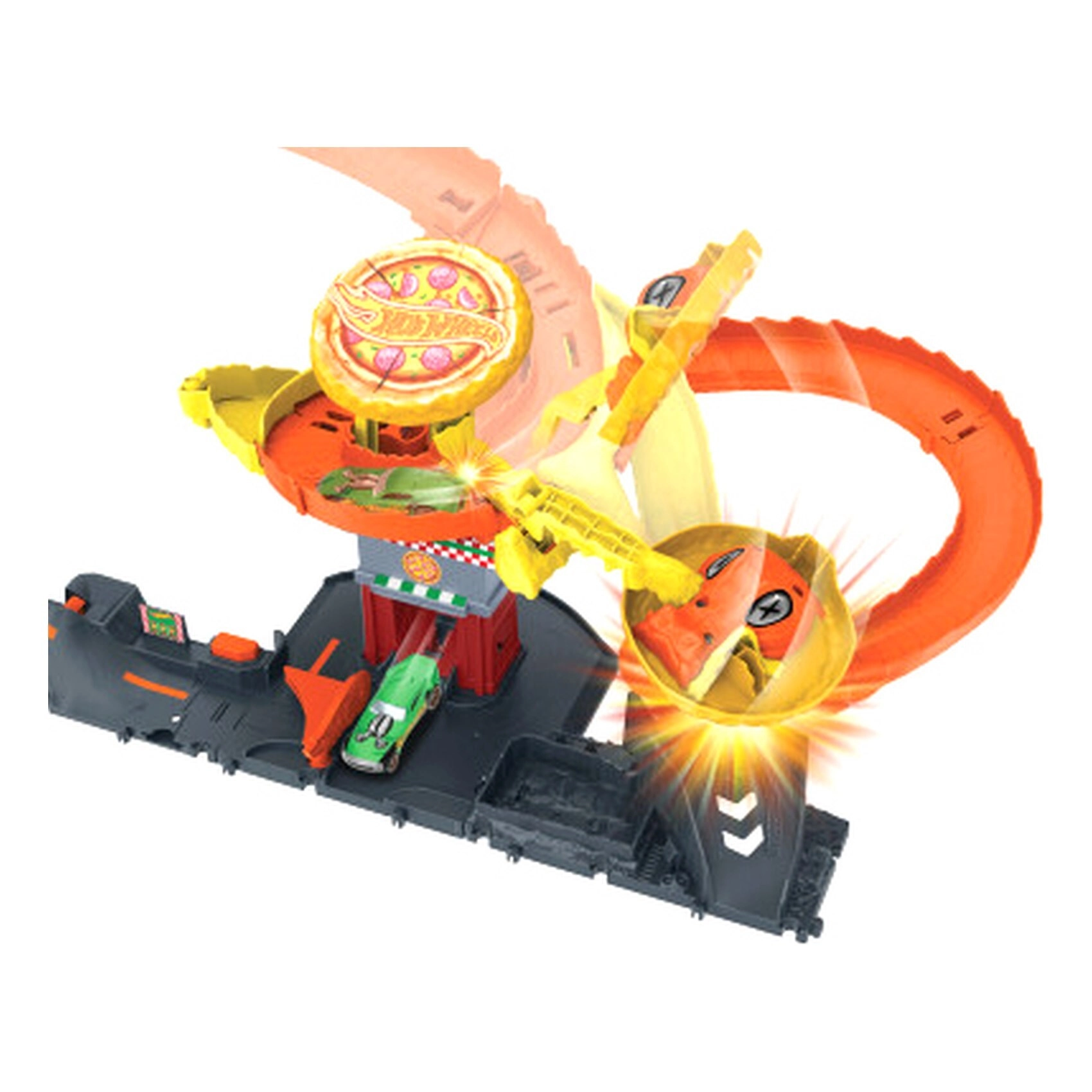 City Toy Car Track Set Pizza Cobra Attack