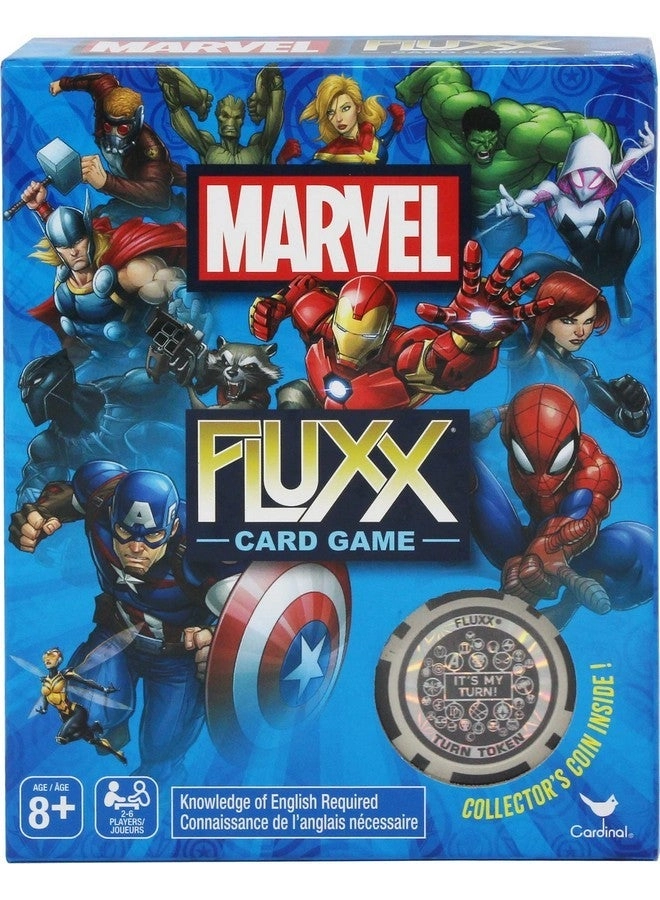 Cardinal Marvel Fluxx - Card Game + Collector's Coin