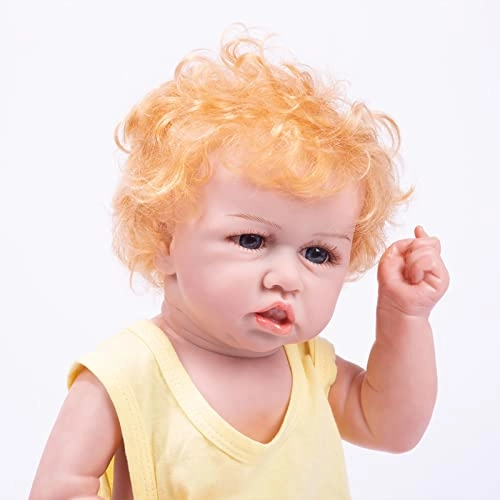 Reborn Baby Doll - 22 Inch Soft Vinyl Blonde Blue Eyes