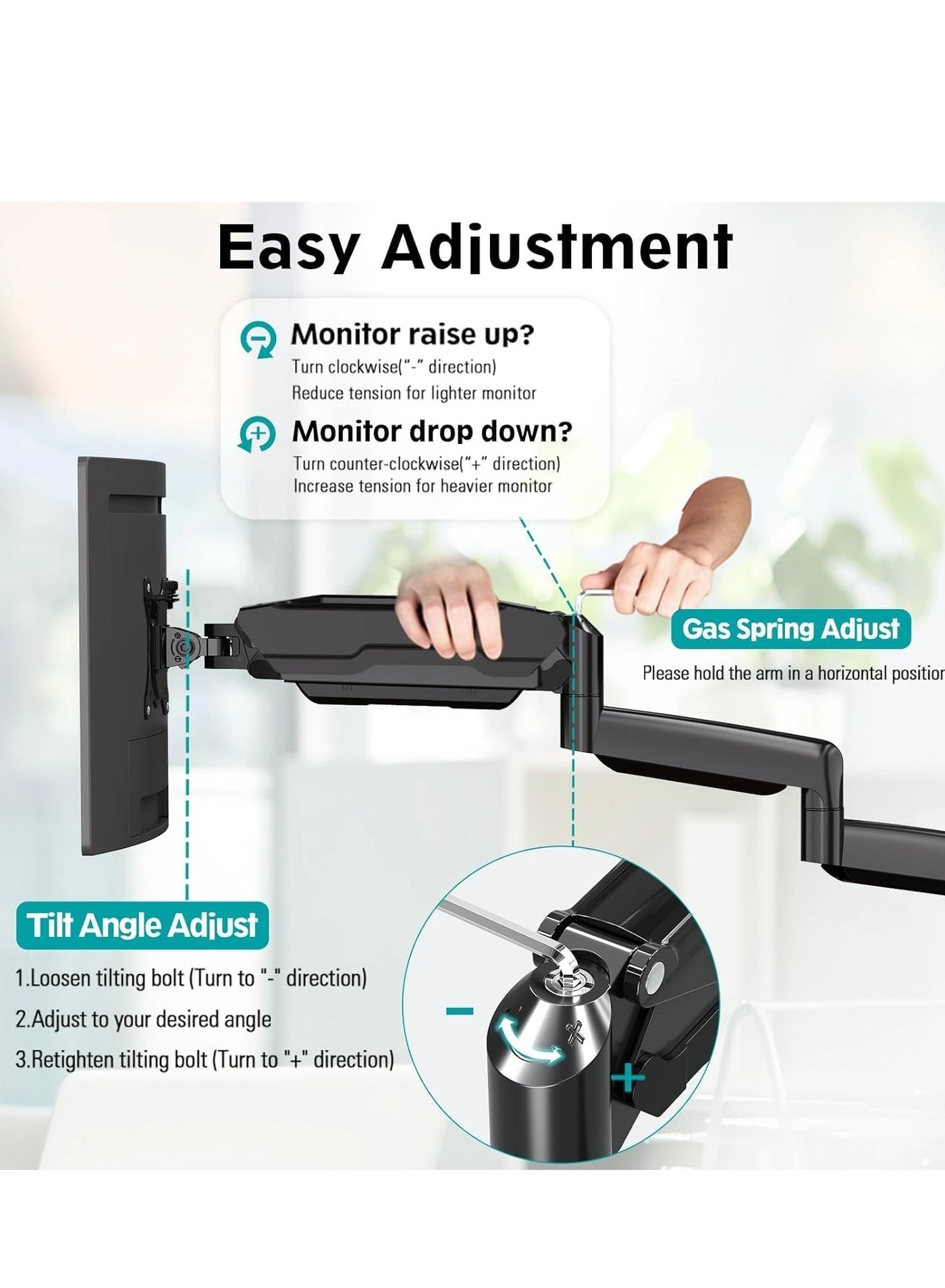 Triple Monitor Desk Mount - 3 32 Inches 75x75mm 100x100mm