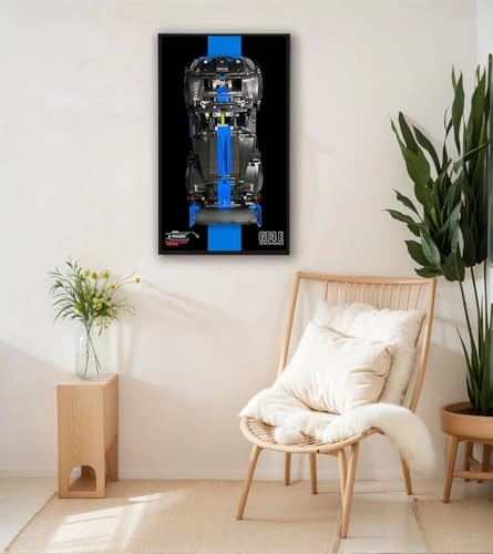 Display Wall Plate for LEGO Technic Porsche GT4 e-Performance Racing Car 42176 - 50X30cm