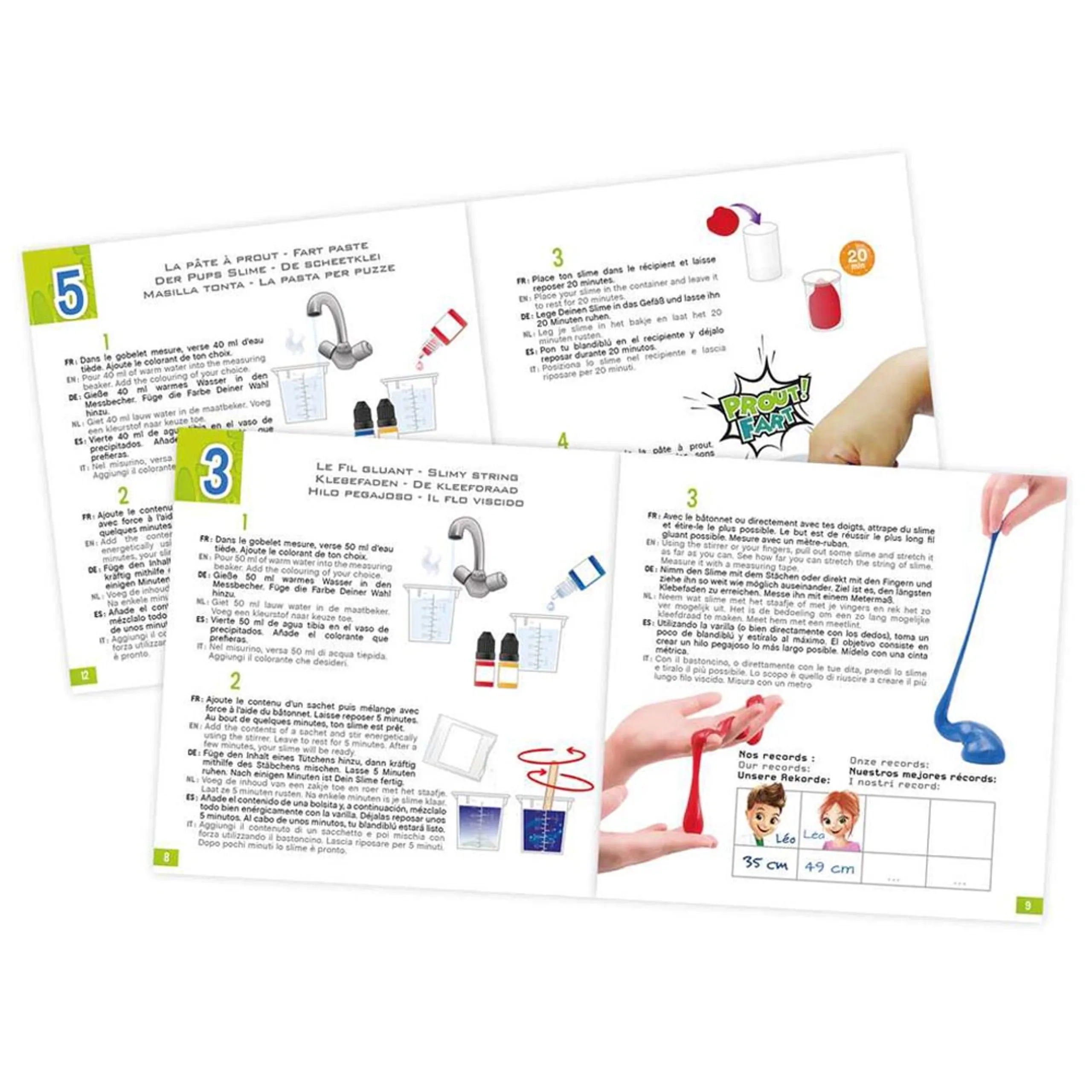 Mini Lab Slime Kit Science - 8 to 13 years+ 6 pieces