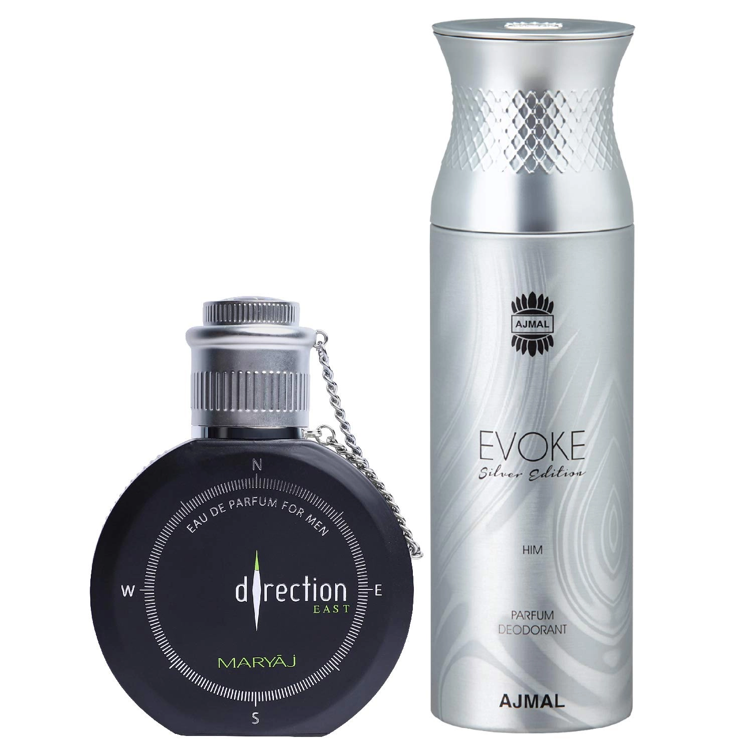 Ajmal Perfume Direction East Eau de Parfum 100ml + Evoke Silver Edition 200ml