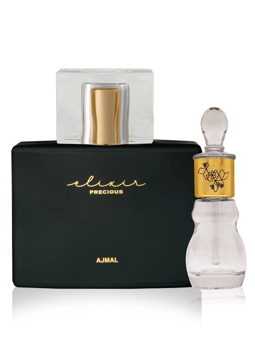Ajmal Elixir Precious - Eau de Parfum 100ml + Musk Silk - Oil 12 GM