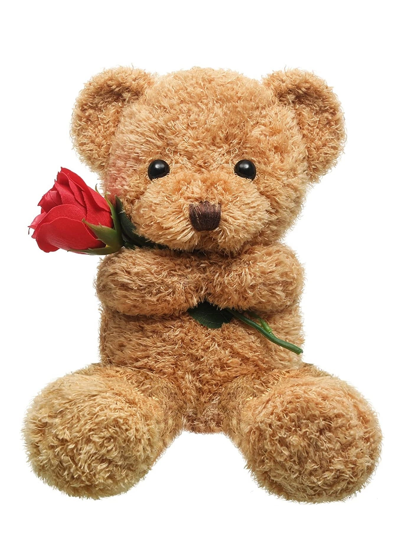 SYOSI Teddy Bear with Rose - 30 cm