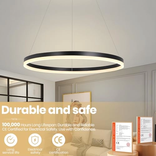 Double Ring Chandelier - Dimmable