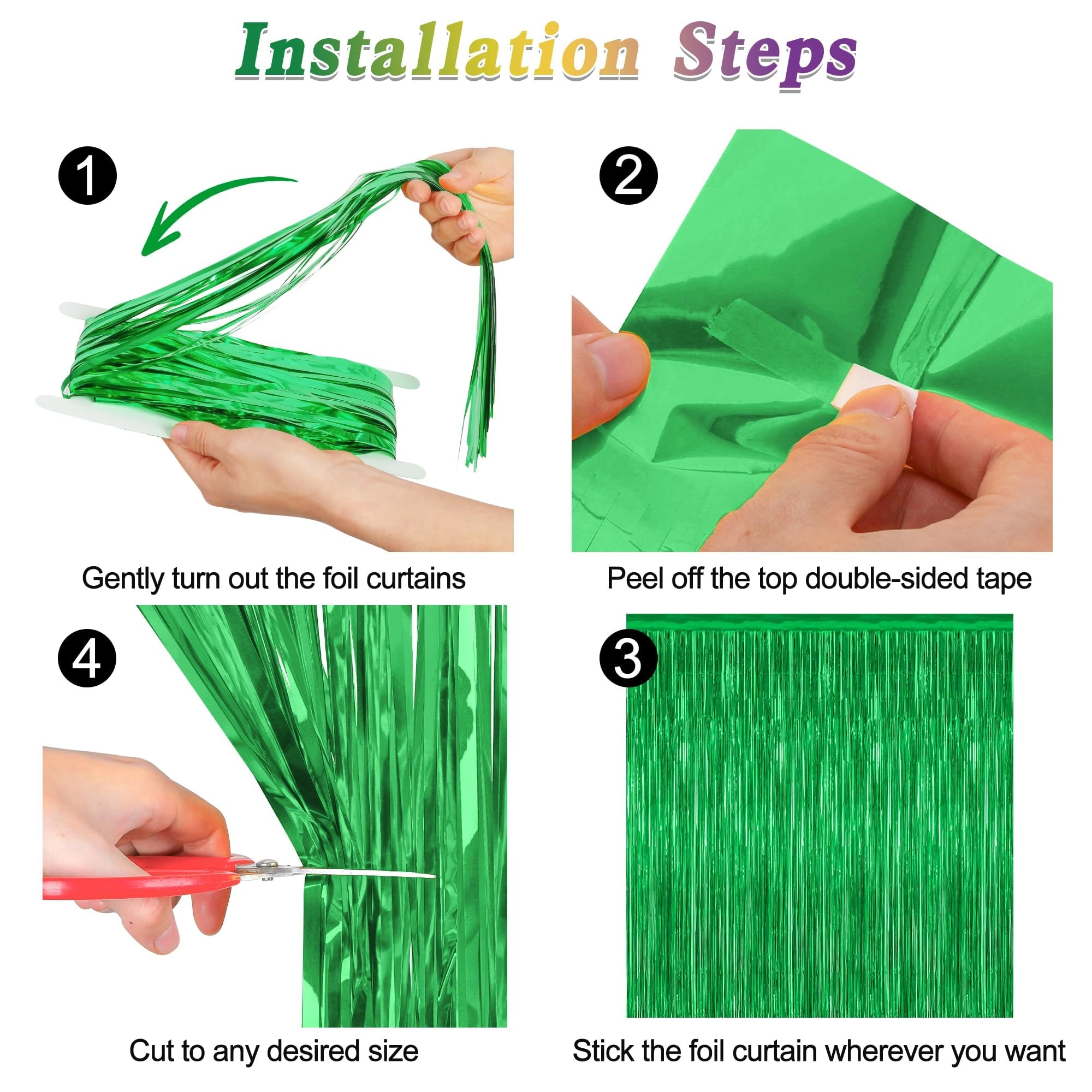 FoilCurtain-Goldgreen - 2 Pack St Patrick