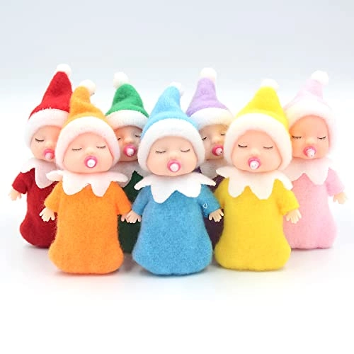Sleeping Elf Doll - 10cm Plastic Purple