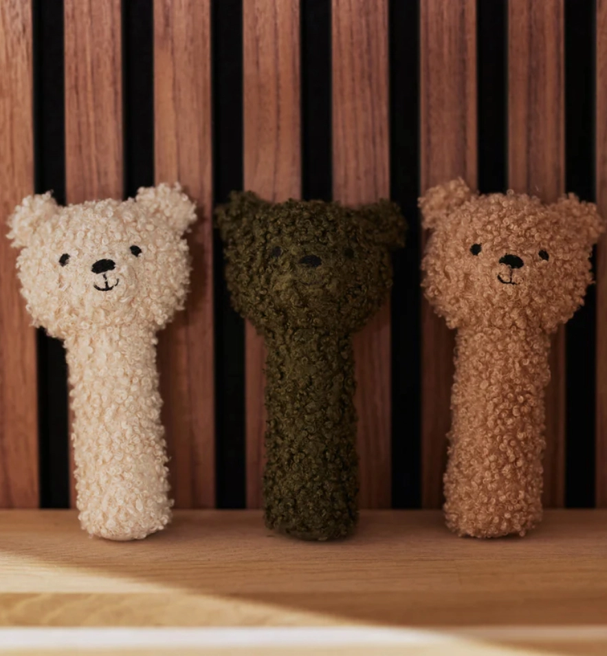 Teddy Bear Rattle - 0+ months 100% polyester