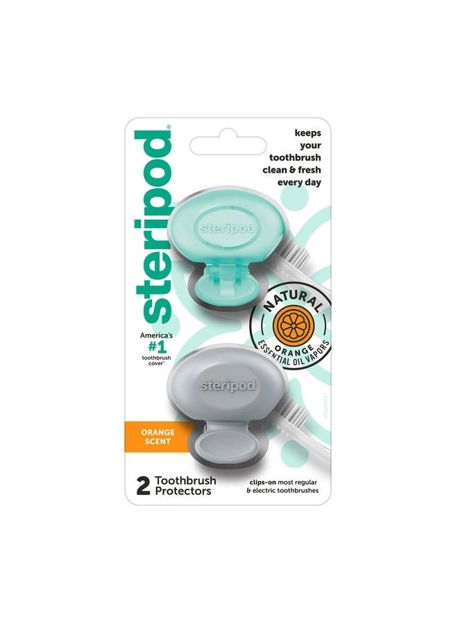 Steripod Clip-On Toothbrush Protector - 2 Count (Pack of 1)