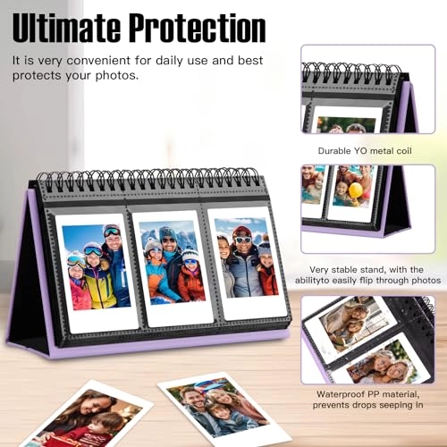 2x3" 96 Pockets Vegan Leather Photo Album