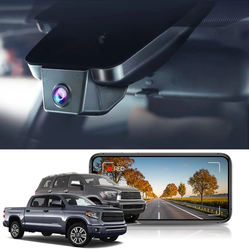 FITCAMX Dash Cam 2160 X 1080 pixels for Toyota Tundra 2017-2021 & Sequoia 2017-2022
