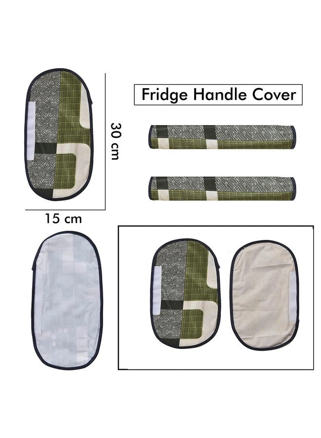 Fridge Top Cover - 99 X 56 CM + Fridge Handle Covers - 2 30 X 16 CM + Fridge Mats - 4 pieces 28 X 43 CM