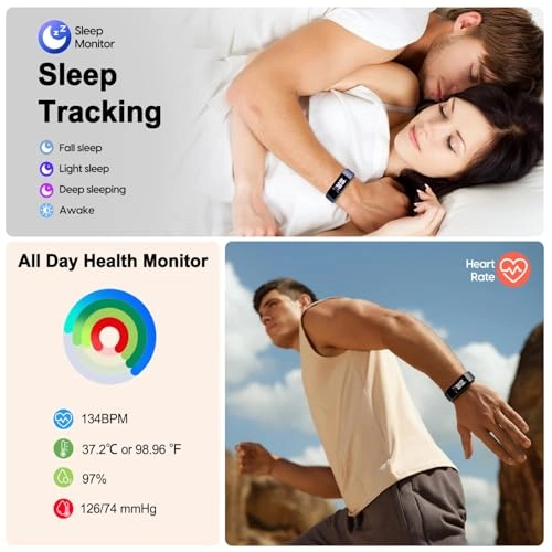 Fitness Tracker - Heart Rate Blood Pressure IP68