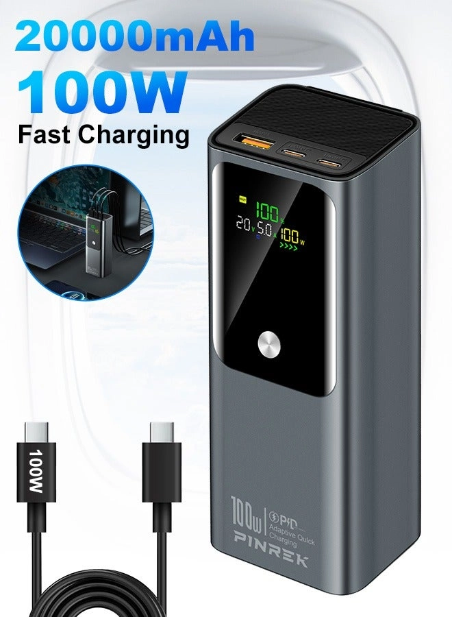 HTY-K81 - 20000mAh 100W 1 USB-A 2 USB-C