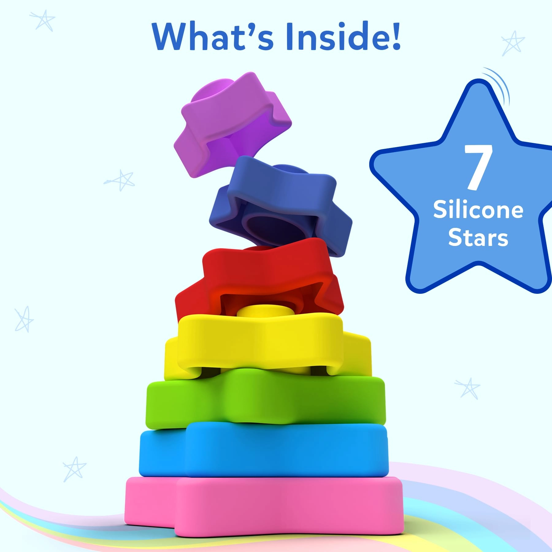 Skillmatics Starry Stacker - 6 Months to 3 Years 7 pieces