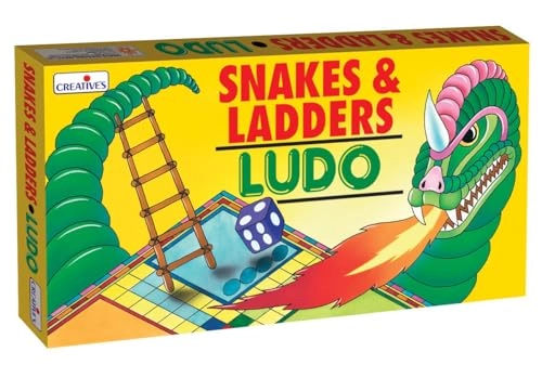 Snakes And Ladders Ludo - Double-sided Multicolor