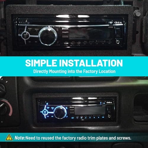 Single Din Radio Installation Dash Kit - for 1974-2003 Chrysler/Dodge/Jeep Aftermarket Radio