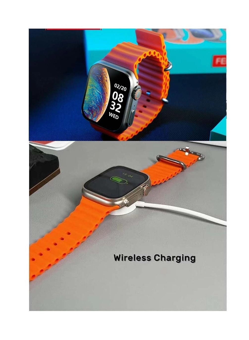 Smart Watch Ultra + Leather Wallet