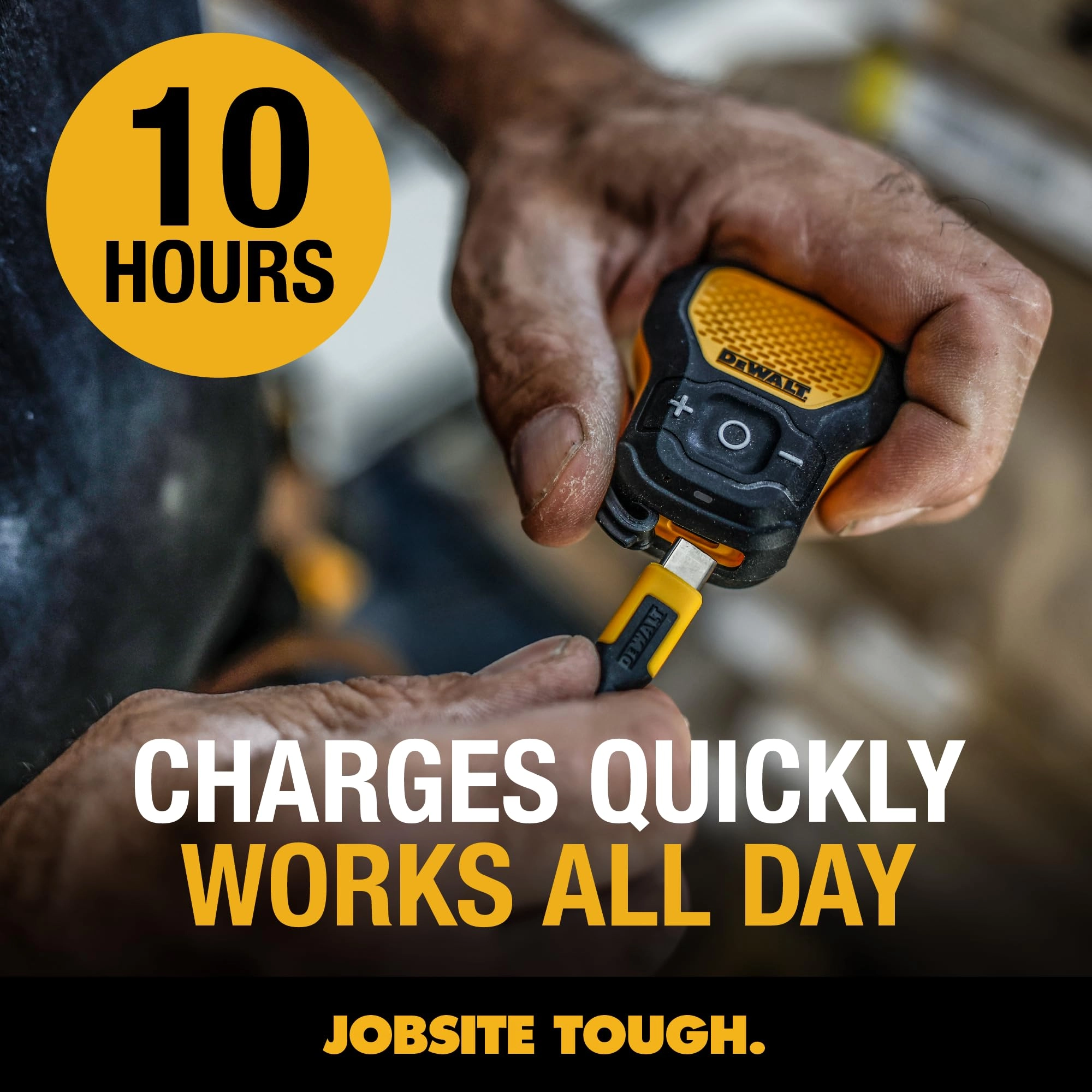 Wearable Bluetooth Speaker - Clip-On Wireless Jobsite Pro