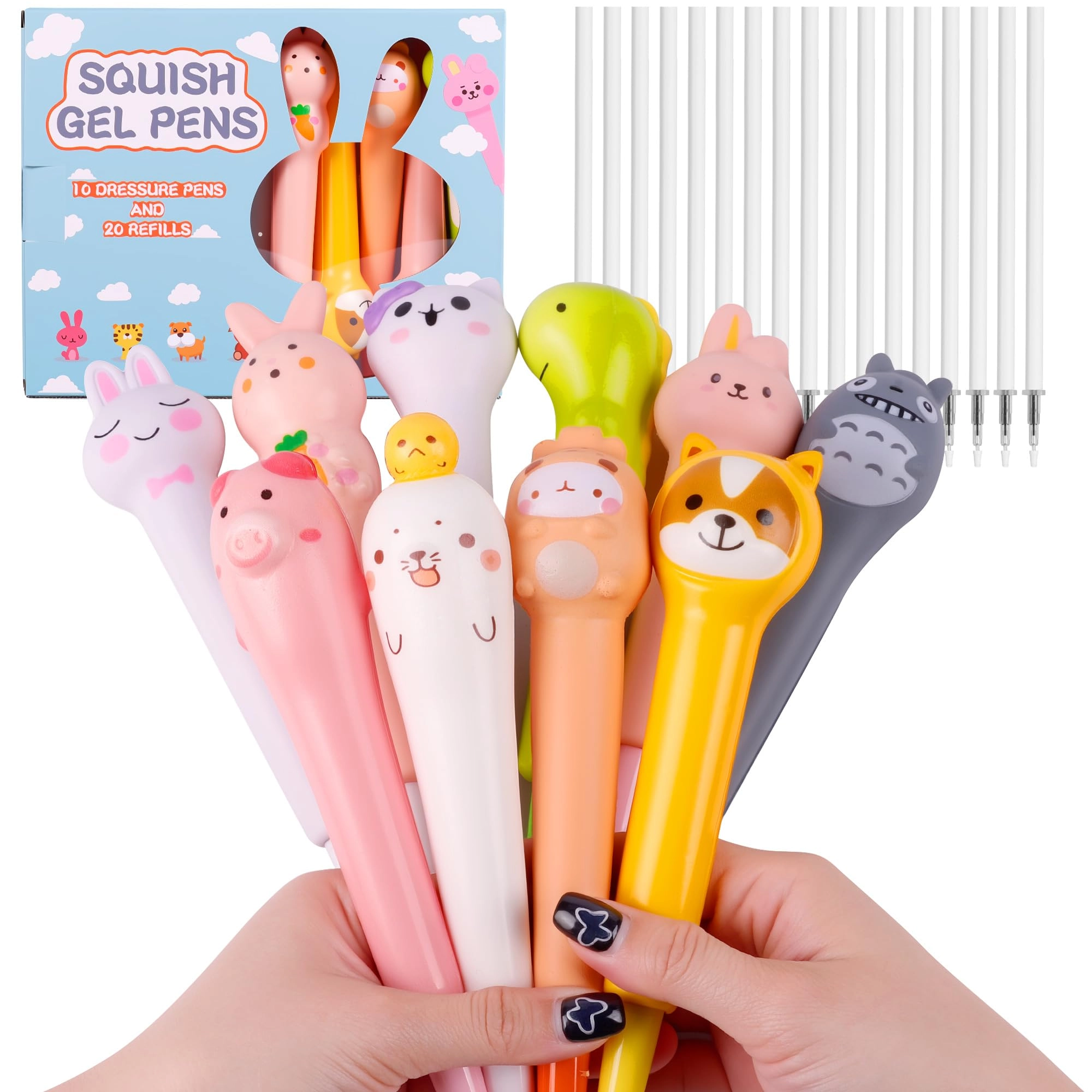 pipigaty Cute Pens squishy pens - 10 Pack 0.3mm