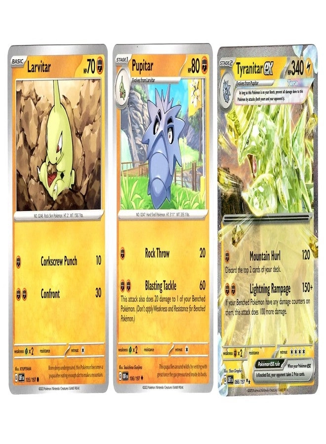 Tyranitar ex - 3pcs