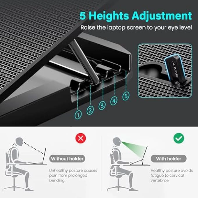 LAPTOP COOLING PAD - 12-17 INCH 6 QUIET FANS