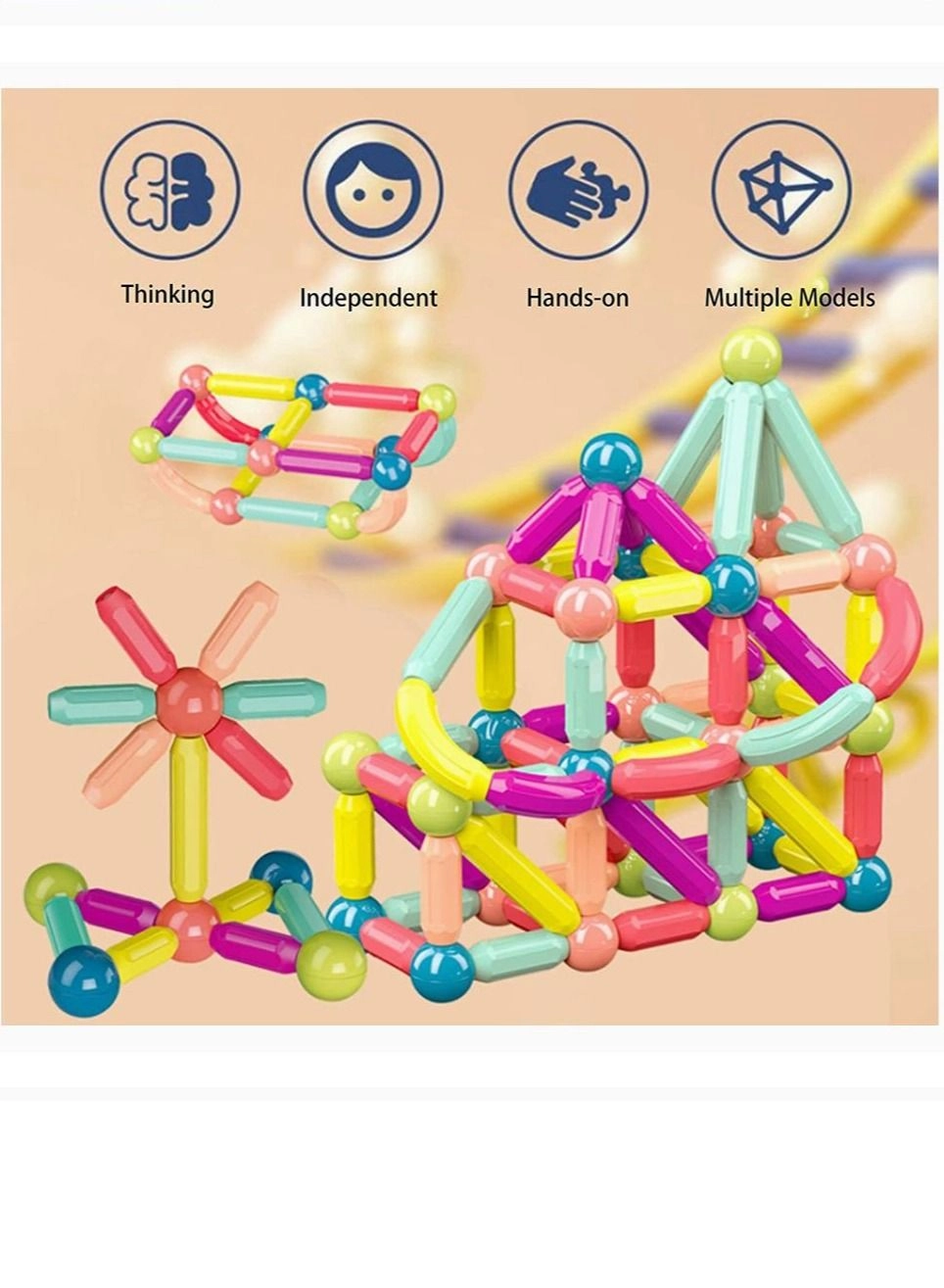 magnetic play toy - 64pcs