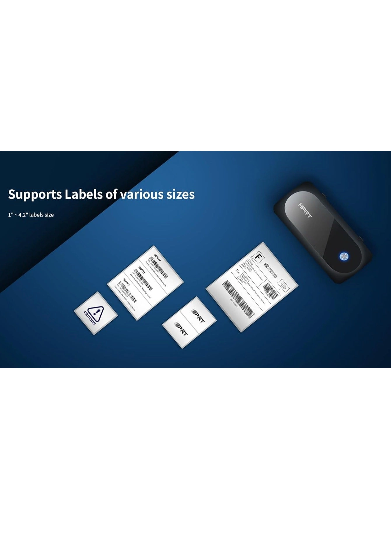 Thermal Label Printer - Inkless Thermal Printing 50mm-108mm