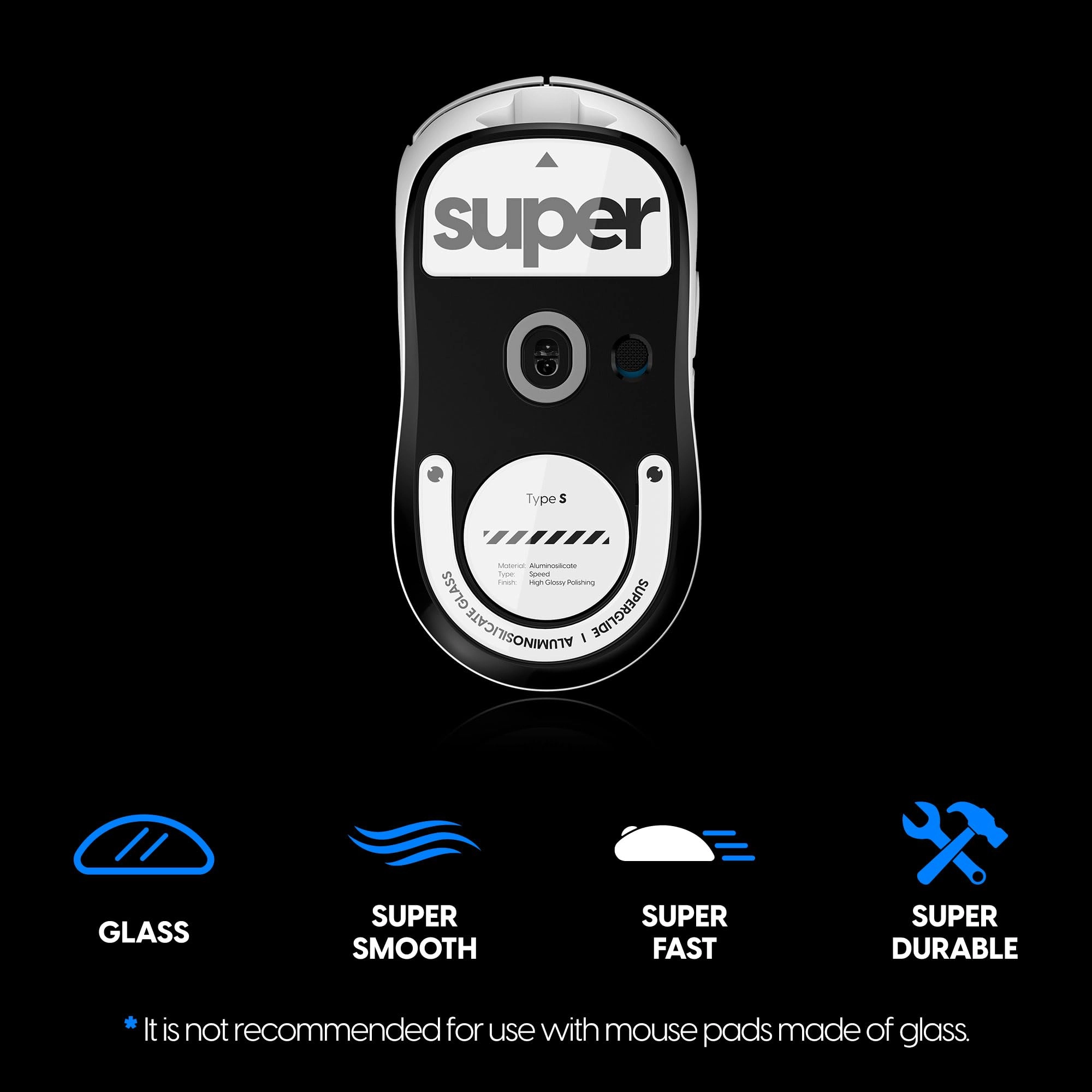 Superglide - tempered glass Silver