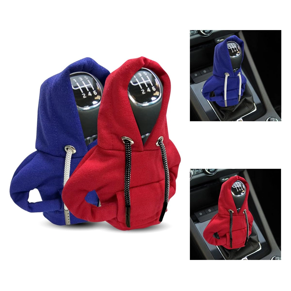 JOYCOURT Gear Shift Cover - 2PCS Red&Blue
