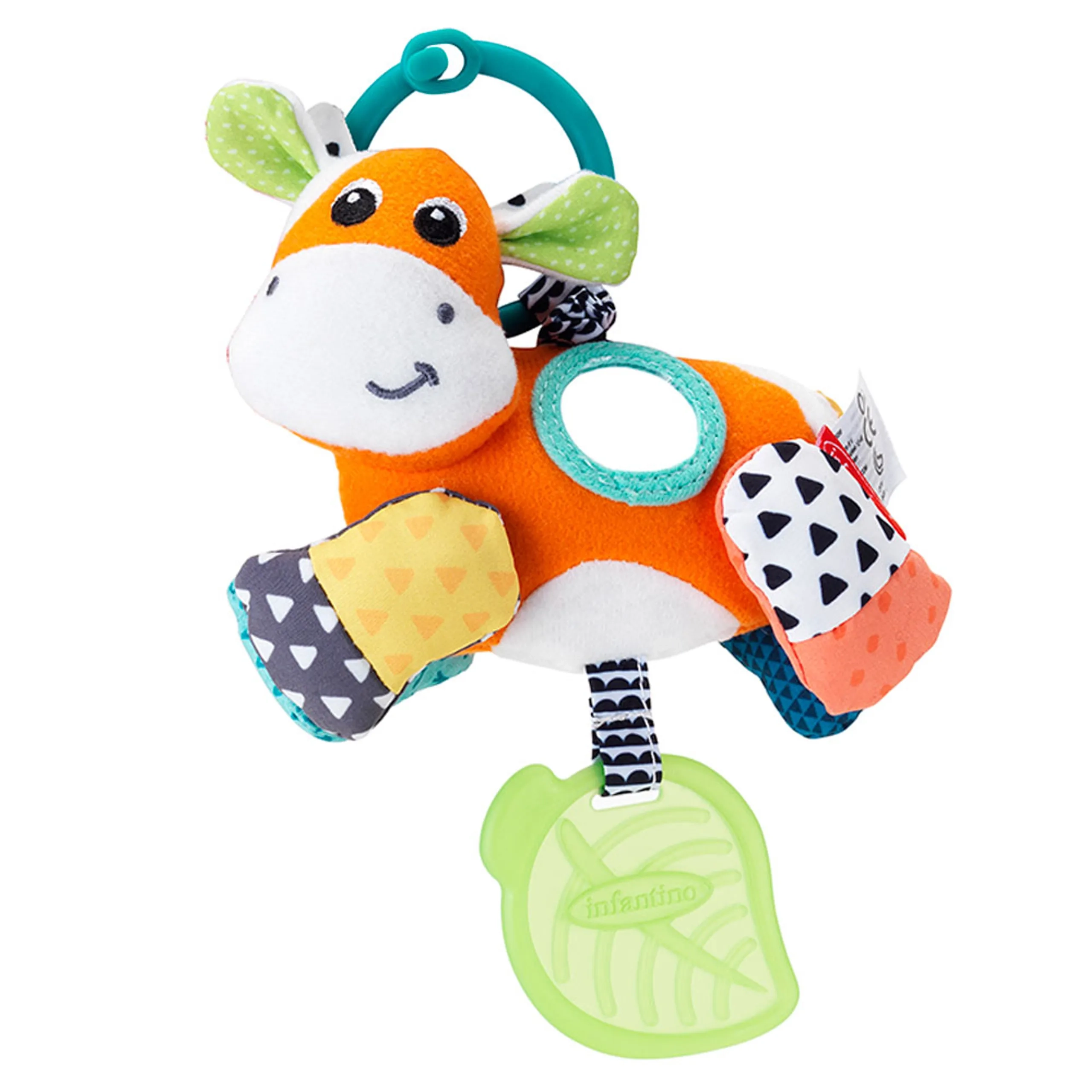 Infantino Jittery Fabric Cow - 0 month & above