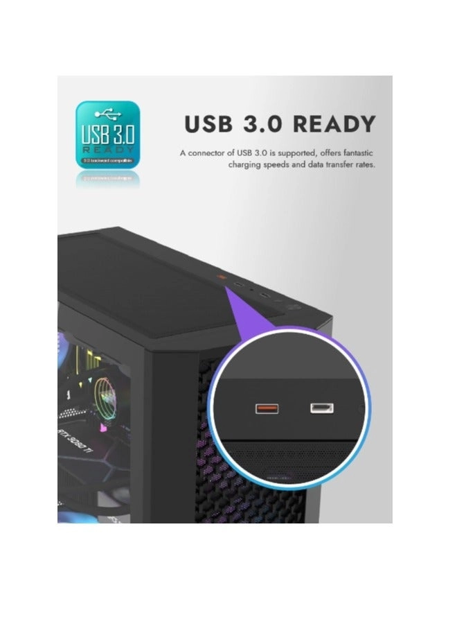 DF2100 - Tempered Glass E-ATX ATX M-ATX ITX