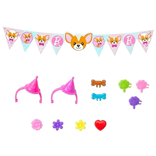 Barbie Chelsea Celebration Fun - 2 Small Dolls 4 Puppies Doghouse Ages 3+