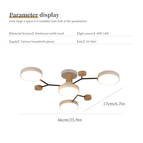4 Heads LED Ceiling Light - 4500K