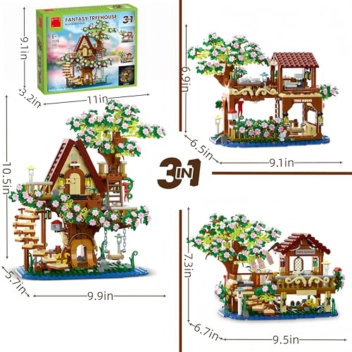 3-in-1 Transformable Tree House - 959 PCS LED