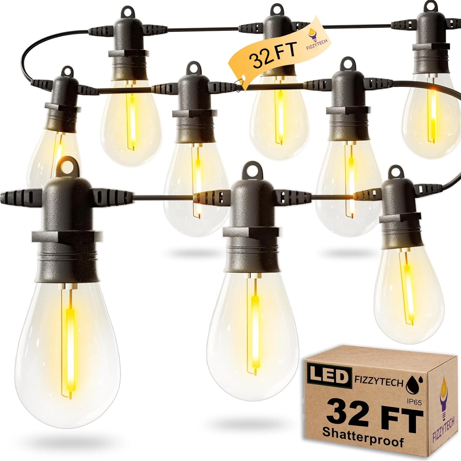 fizzytech Outdoor String Lights - 10 Meter 20 LED