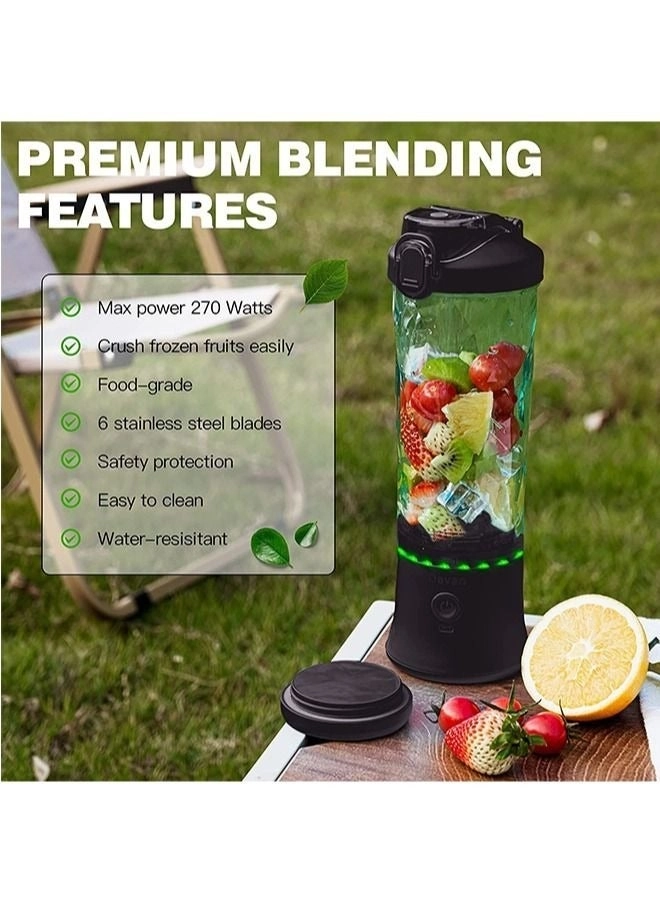 Portable Blender - USB Rechargeable BPA Free Travel Lid