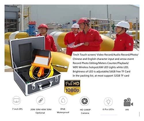 Handheld Industrial Pipe Sewer Inspection Video - 23MM 30M