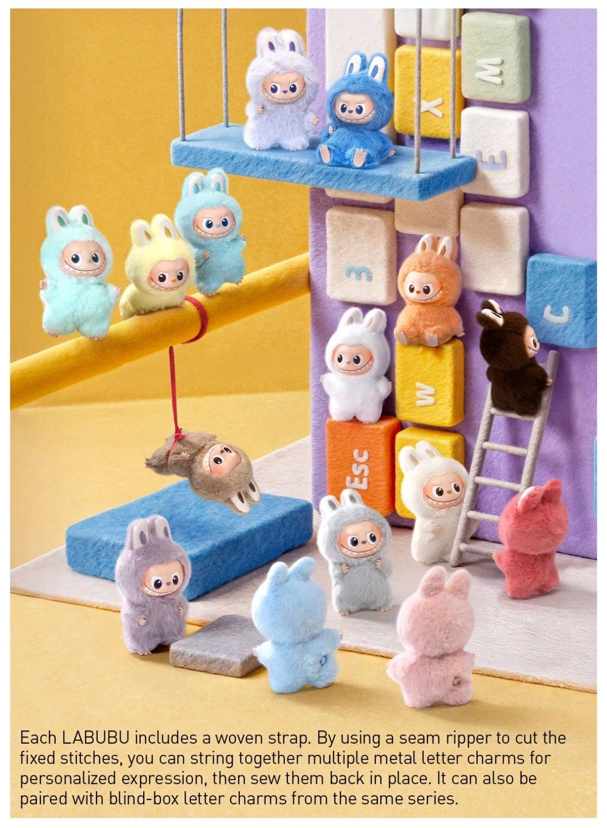 Labubu - The Monsters Pin For Love Vinyl Plush Pendant