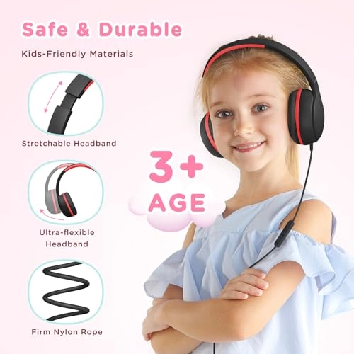 LE03-PINK Wired Headphone