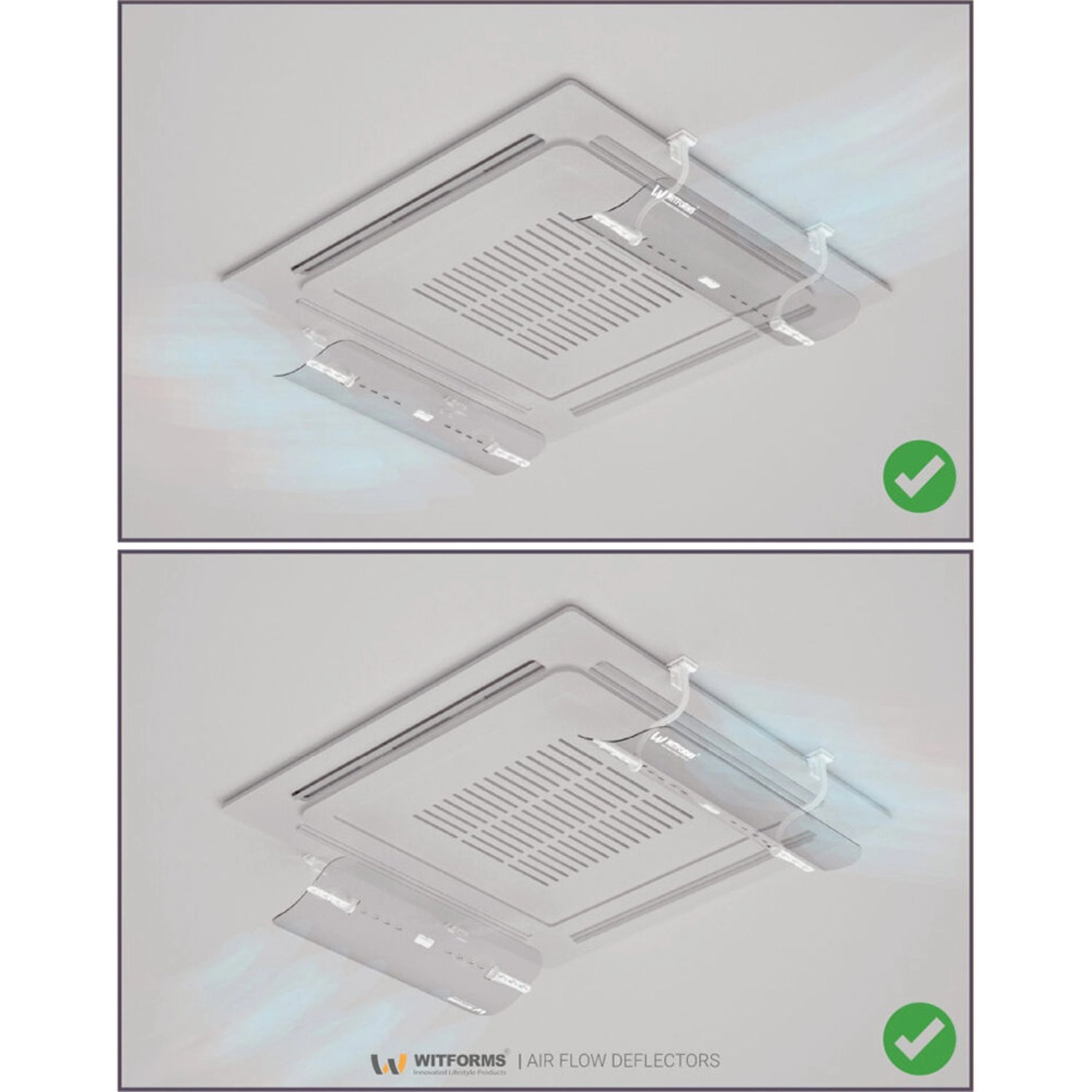 Cassette AC Air Deflector - Transparent 50cm-60cm