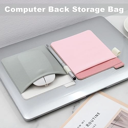 Laptop Mouse Storage Bag - Reusable Adhesive Grey