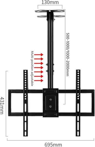 TV Ceiling Mount - 80kg 37-85 inch