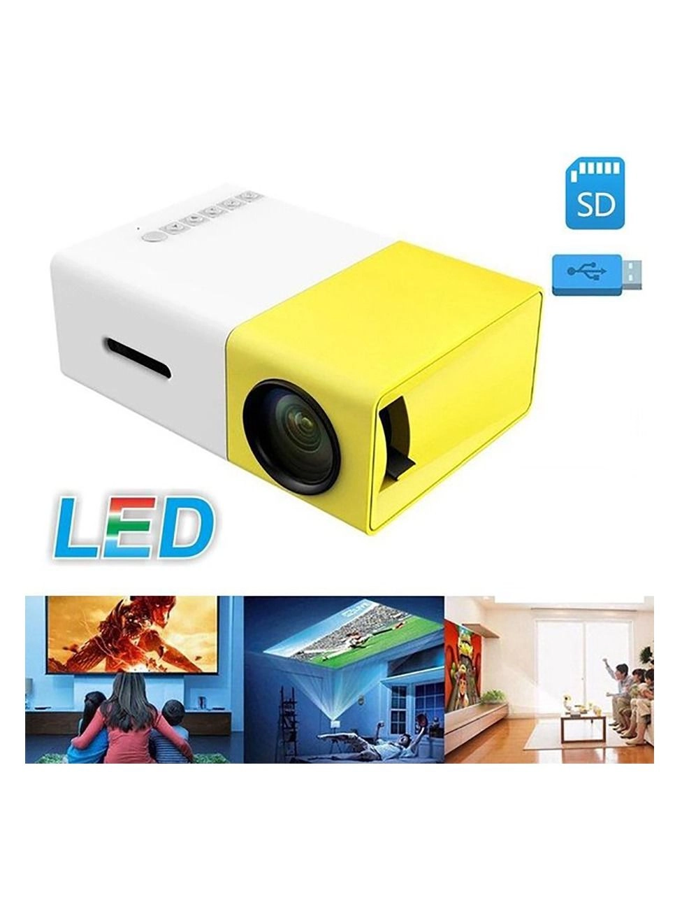 BP09 Portable Mini Smart Projector with 4K Ultra HD, DLP Technology, Android 9.0, and Bluetooth 4.1 – LED Home Cinema Video Beamer