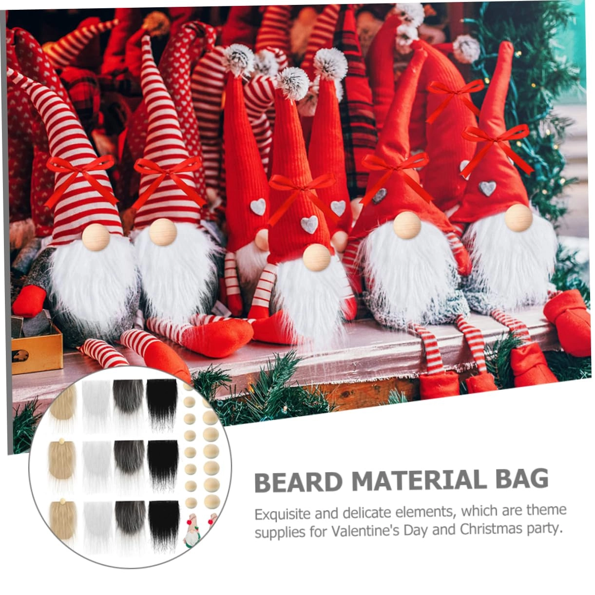 Faux Fur Beard - 18.00X9.00X0.50cm 12 Mens